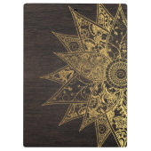 Kute trendy flower henna hand getrokken design klembord (Achterkant)