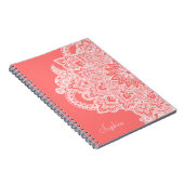 Kute trendy flower henna hand getrokken design notitieboek (Rechterzijde)