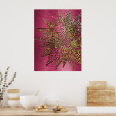 Kute trendy flower henna hand getrokken design poster (Keuken)