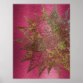 Kute trendy flower henna hand getrokken design poster (Voorkant)