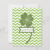 Kute trendy girly "Good Luck" vier bladklaver Kaart (Voorkant)