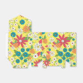 Kute trendy girly kleuren bloempatroon bedankdoosjes (Uitgevouwen)