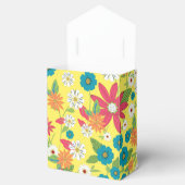 Kute trendy girly kleuren bloempatroon bedankdoosjes (Geopend)