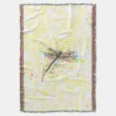 Kute trendy girly waterverf splatters dragonfly deken (Voorkant Verticaal)