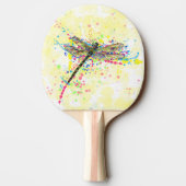 Kute trendy girly waterverf splatters dragonfly tafeltennisbatje (Achterkant)