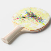 Kute trendy girly waterverf splatters dragonfly tafeltennisbatje (Voorkant Gekanteld)