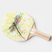 Kute trendy girly waterverf splatters dragonfly tafeltennisbatje (Zijkant)