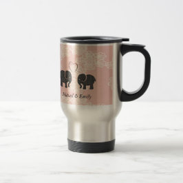 Kute trendy lace Elephants uit liefde Reisbeker