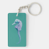 Kute Trendy Seahorse Sealife Beach Thema Sleutelhanger (achterkant)