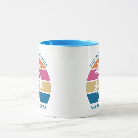 Kute Tropical Sunset Palm Tree Custom Beach House Mok (Midden)