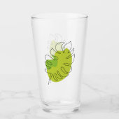 Kute tropische loof met één lijn glas (Voorkant)