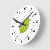 Kute tropische loof met één lijn ronde klok (Hoek)