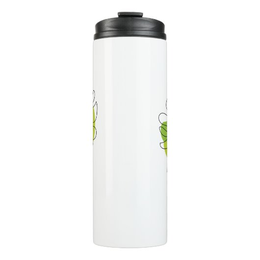 Kute tropische loof met één lijn thermosbeker (Voorkant)