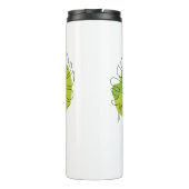 Kute tropische loof met één lijn thermosbeker (Achterkant)