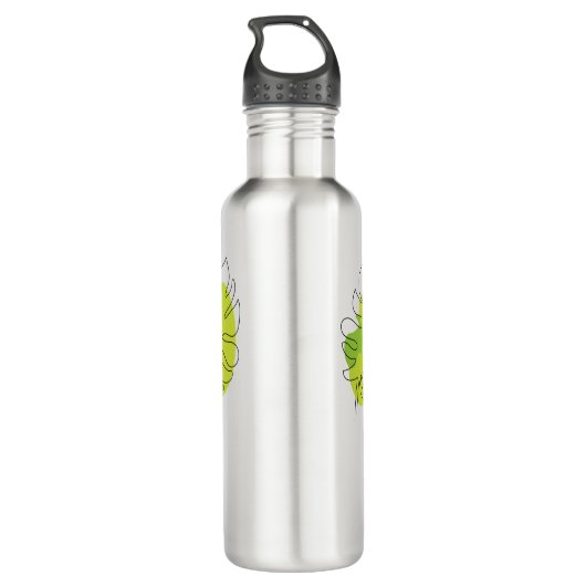 Kute tropische loof met één lijn waterfles  (Achterkant)