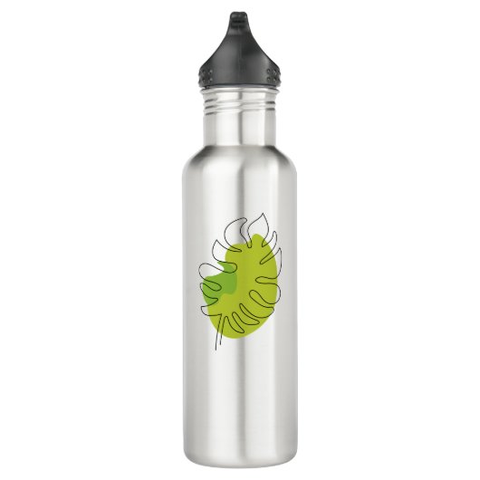 Kute tropische loof met één lijn waterfles (Rechts)