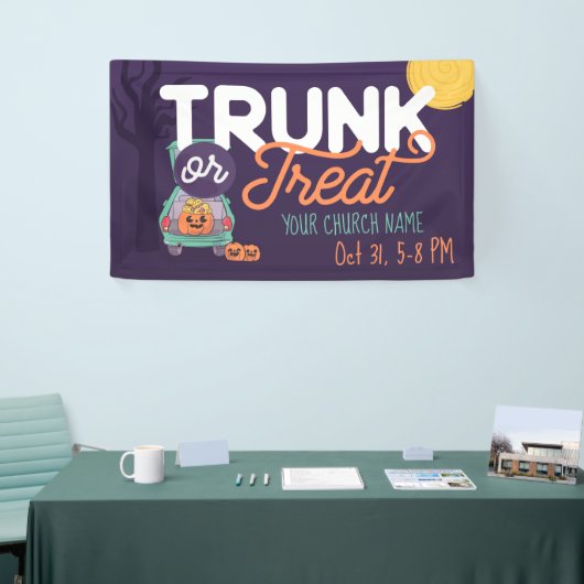 Kute trunk of Treat Custom Halloween Banner (Beurs)