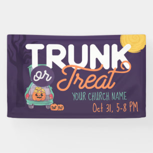Kute trunk of Treat Custom Halloween Banner