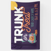 Kute trunk of Treat Custom Halloween Banner (Verticaal)