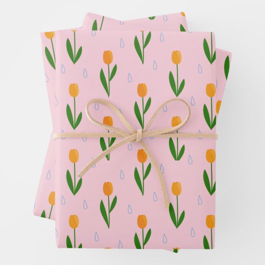 Kute Tulip-ventilator met Raindrop Pattern Inpakpapier Vel (In situ)