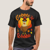 Kute Turkey Outfit Gobble vertelt u dat u Kinder t T-shirt (Voorkant)