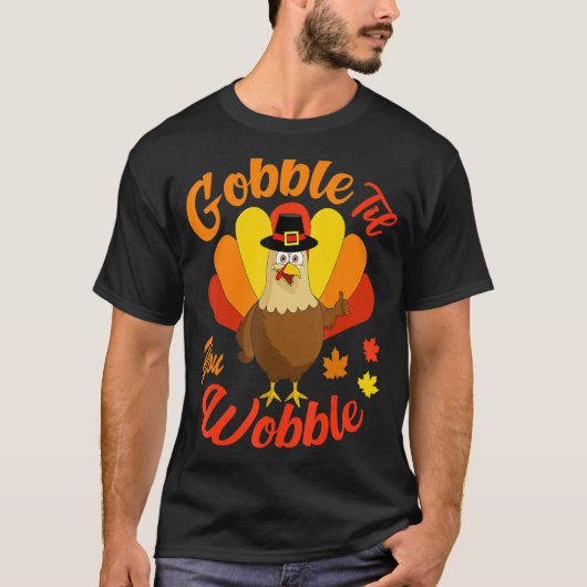 Kute Turkey Outfit Gobble vertelt u dat u Kinder t T-shirt (Voorkant)