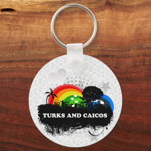 Kute turks en caicos's sleutelhanger (Voorkant)