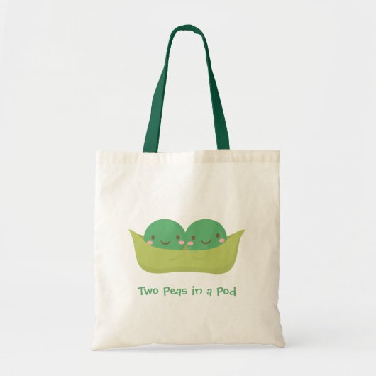 Kute twee erwten in een pod voor mama tote bag (Voorkant)