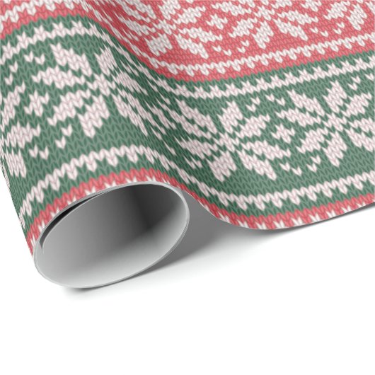 Kute Ugly KerstSweater Wrapping Paper Cadeaupapier (Rol Hoek)