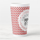 Kute unschool mama van Aantal Kinder Stippen Latte Mok (Voorkant)