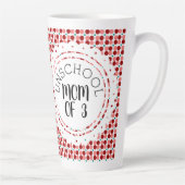 Kute unschool mama van Aantal Kinder Stippen Latte Mok (Rechts)