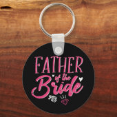 Kute vader van het Roze Calligrafie Manuscript van Sleutelhanger (Voorkant)
