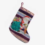 Kute vaders kerstinpakpersen van brei- kleine kerstsok (Voorkant (Hangend))