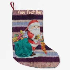 Kute vaders kerstinpakpersen van brei- kleine kerstsok