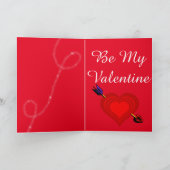 Kute Valentijn met Basset Hounds en Hearts Feestdagen Kaart (Binnen)