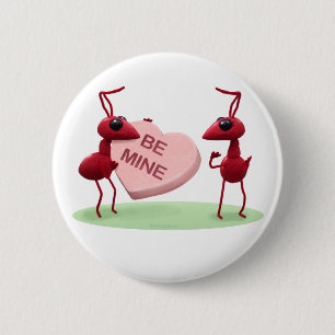 Kute Valentijnen Day Ants Ronde Button 5,7 Cm