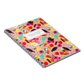 Kute valentijnen, zo roze snoep en zo roze hart notitieboek (Rechterzijde)