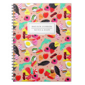 Kute valentijnen, zo roze snoep en zo roze hart notitieboek (Voorkant)