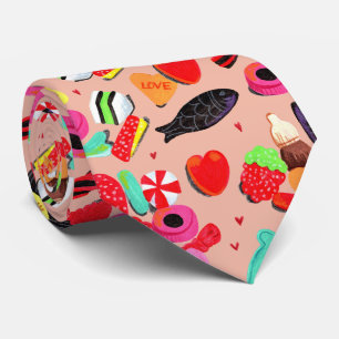 Kute valentijnen, zo roze snoep en zo roze hart stropdas