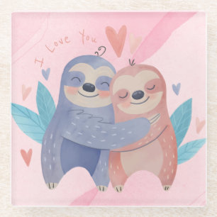 Kute Valentijnsdag Glass Onderzetter Glazen Onderzetter