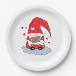 Kute Valentijnsdag Gnoome Paper Borden Papieren Bordje