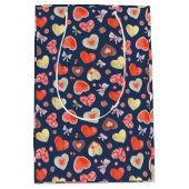 Kute Valentijnse harten Medium Cadeauzakje (Voorkant)