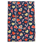 Kute Valentijnse harten Medium Cadeauzakje (Achterkant)