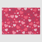 Kute Valentijnse harten patroon Tissuepapier (Voorkant)