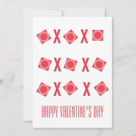 Kute Valentijnse Hugs & Kisses XOs Feestdagenkaart