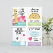 Kute Valentine Day Party Classroom - 4 op een pagi (Staand voorkant)