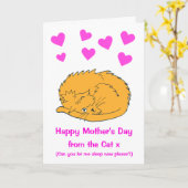 Kute van de slaapcabine-Moederdag Kaart (Gele Bloem)