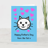 Kute vanaf de Kat Fathers Day Card Kaart (Voorkant)