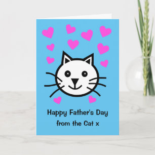 Kute vanaf de Kat Fathers Day Card Kaart