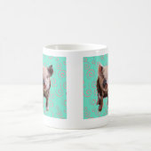 Kute Varken - Blauwe en Roze Zwemmen Koffiemok (Center)